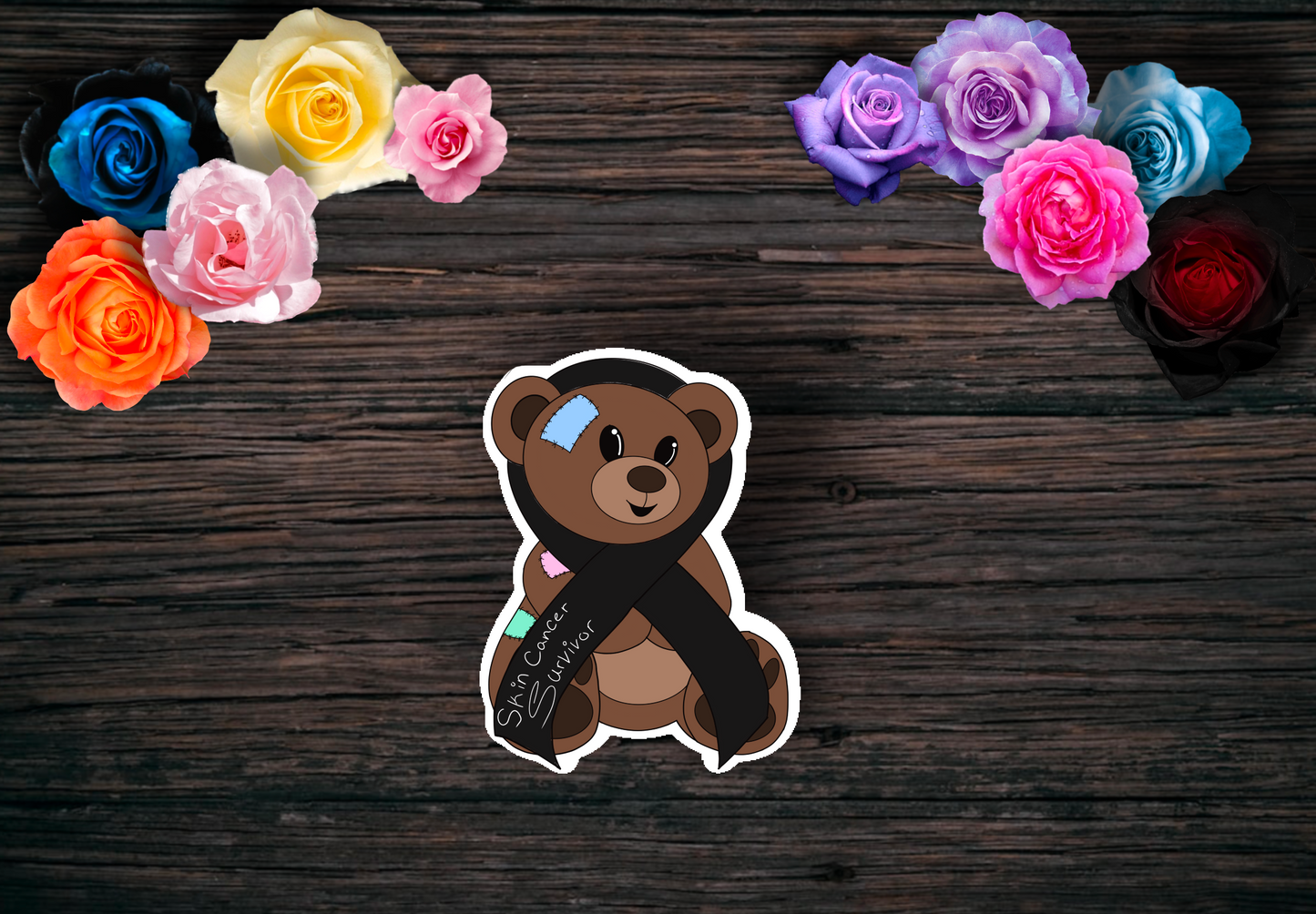 Cancer Survivor Teddy Bear Stickers