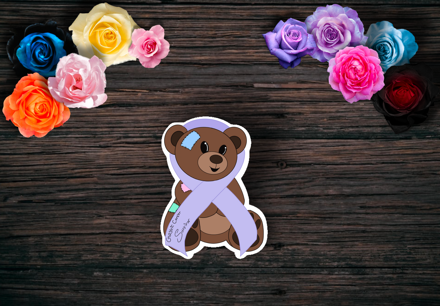 Cancer Survivor Teddy Bear Stickers