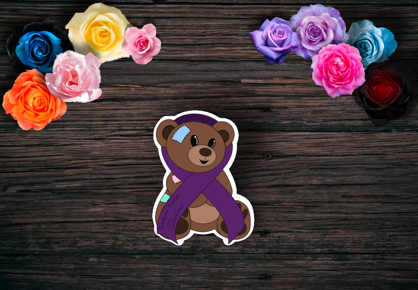 Cancer Survivor Teddy Bear Stickers