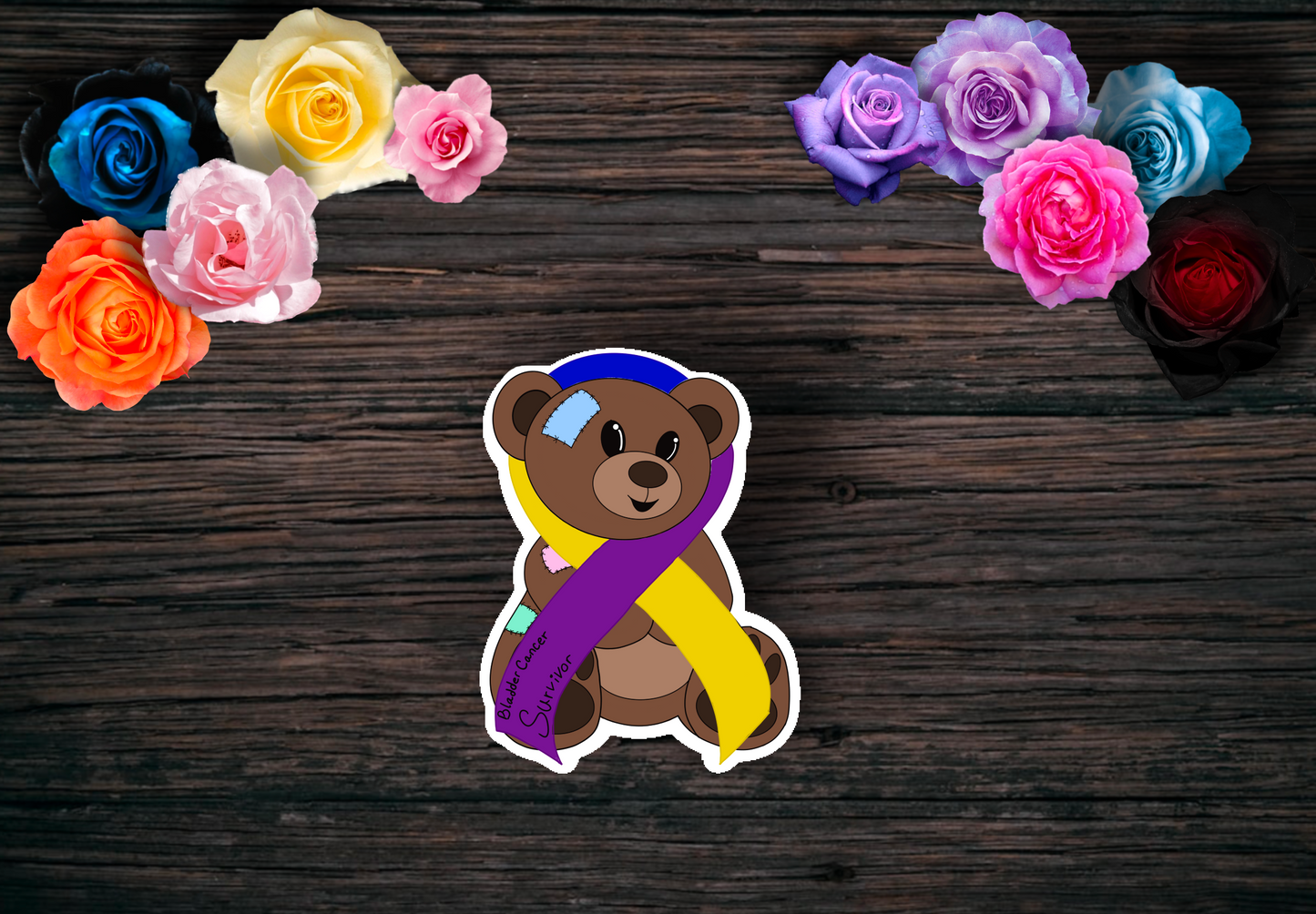 Cancer Survivor Teddy Bear Stickers