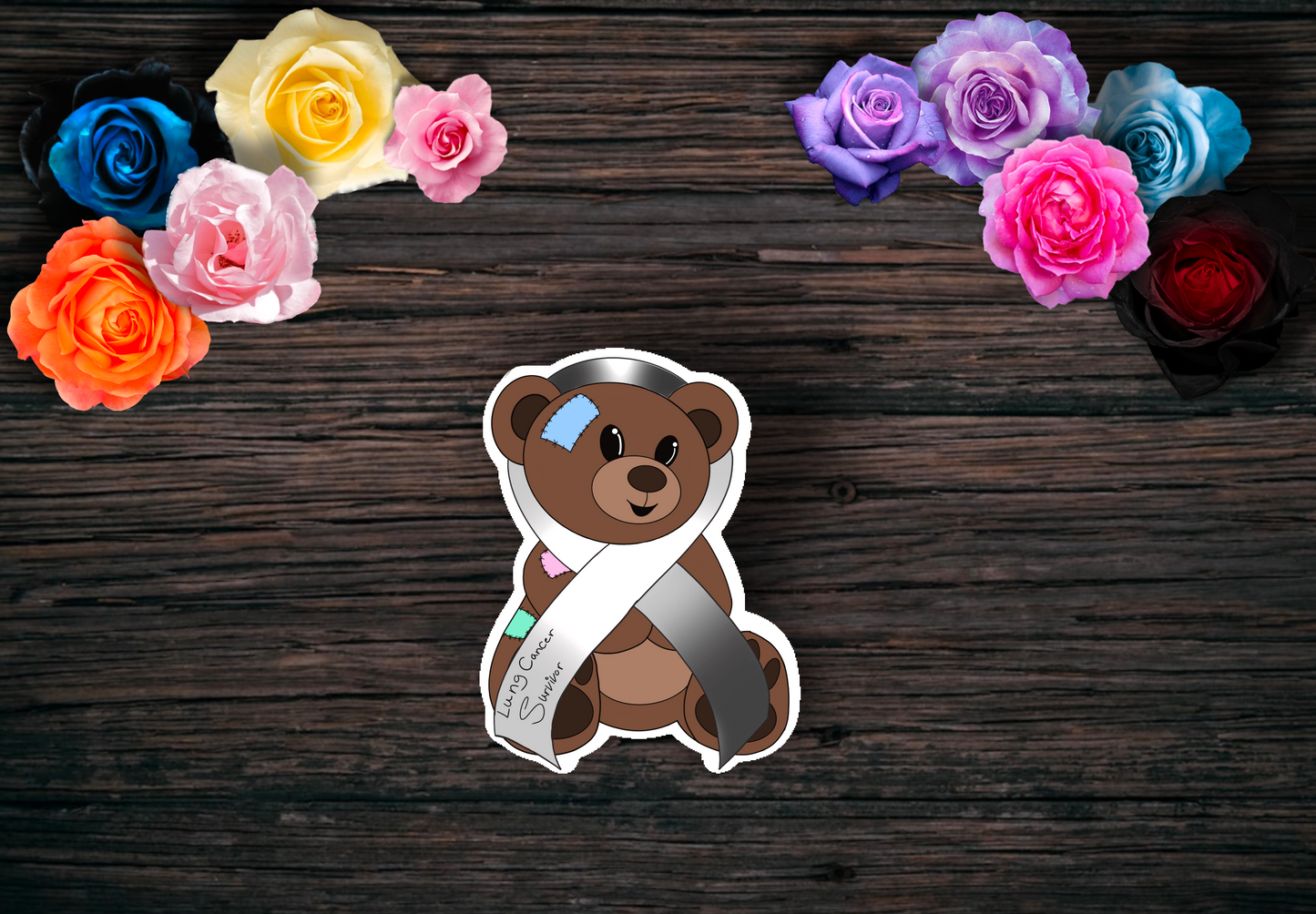 Cancer Survivor Teddy Bear Stickers