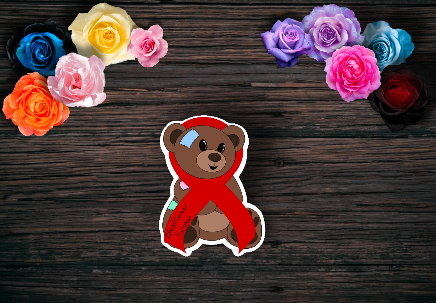 Cancer Survivor Teddy Bear Stickers