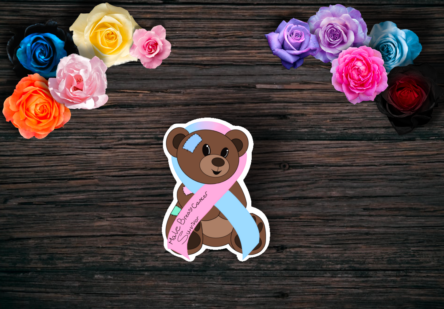 Cancer Survivor Teddy Bear Stickers