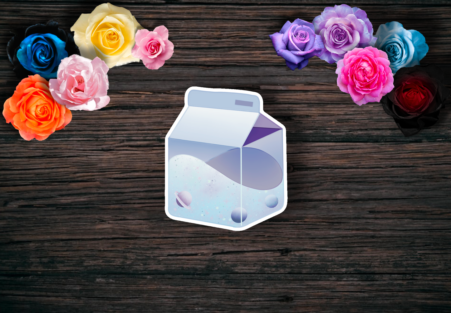 Daydream: Glossy Milk Carton Space Sticker