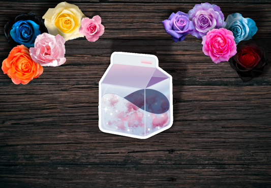 Dreamy: Glossy Milk Carton Sticker