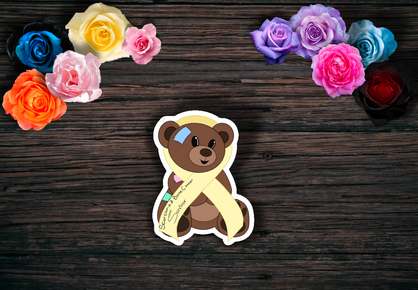 Cancer Survivor Teddy Bear Stickers