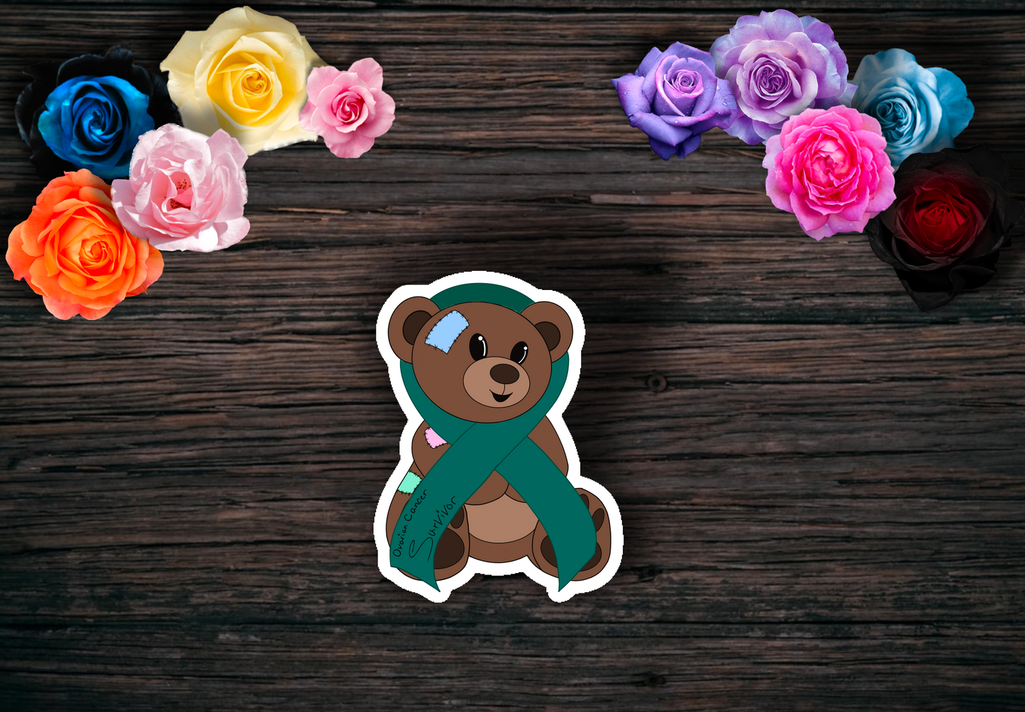 Cancer Survivor Teddy Bear Stickers