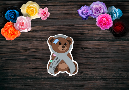 Cancer Survivor Teddy Bear Stickers