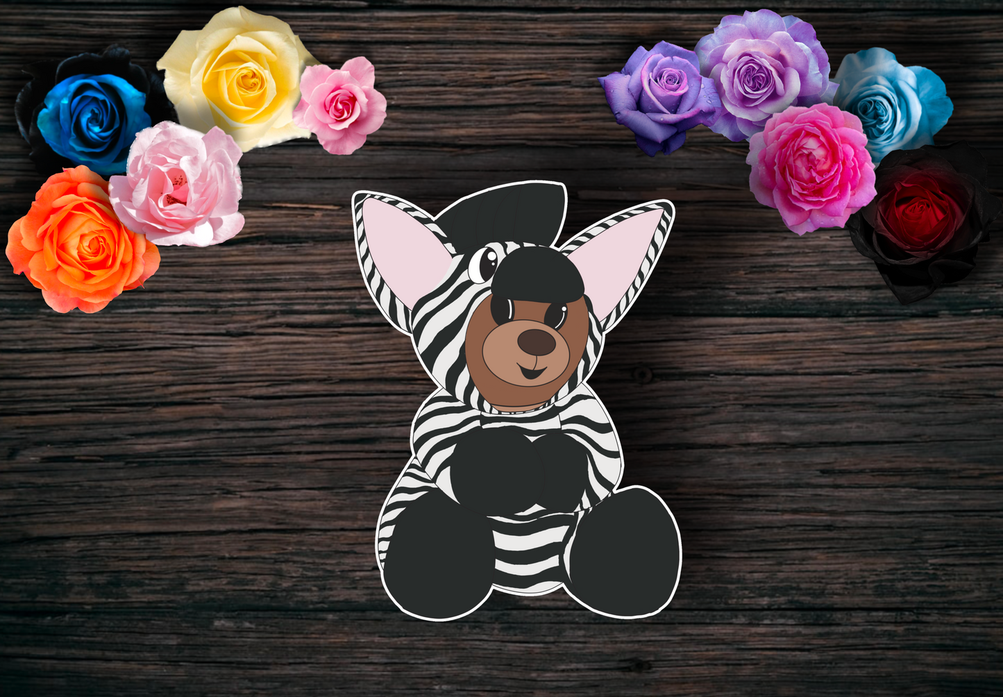 Ehlers-Danlos Syndrome (EDS) Teddy Sticker – Zebra Awareness Vinyl Sticker