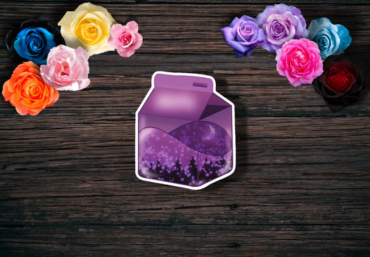 Witches Forest: Glossy Milk Carton Sticker