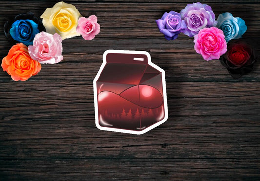 Crimson Forest: Glossy Milk Carton Sticker